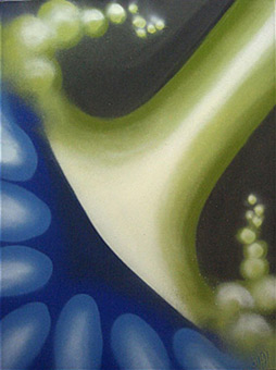 Der Hammer, Sprühlack auf Leinwand von Siko Ortner, 100cm X 70cm, Juli 2005.