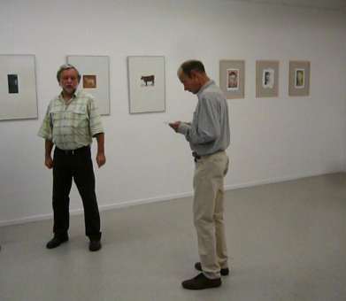 Vernissage der Ausstellung: Handlungen des Zeichnens Zustandsdrucke und Unikate der offenen Radierwerkstatt der Kulturwerkstatt westend Bremen. Eine Ausstellung in der Galerie Inkatt in Bremen / Kattenturm vom 12. 09. bis 10.10.2010 mit einem musikalischen Beitrag von Florian Oberlechner.