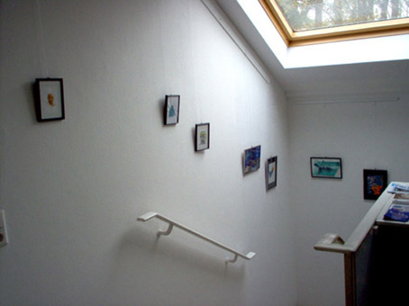 Ausstellung Stancelart von Siko Ortner vom 8. bis 22.Oktober 2008, in der Galerie Inkatt in Kattenturm, Bremen. Hier die Ansicht des fertiggestelten Ausstellungsaufbaus.