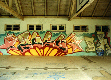 Zulu oldschoolstyle von Siko Ortner mit character von Bibase / Base, Ohlsdorfer Freibad, Hamburg 1990.