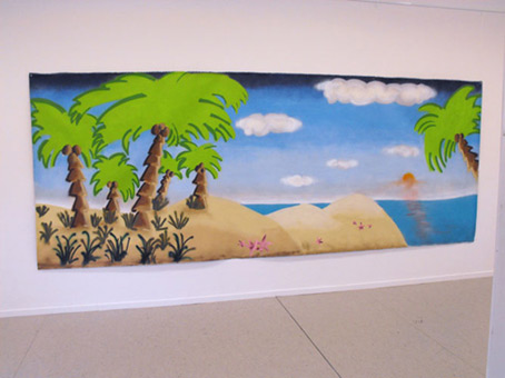 Schülerausstellung 2009 in der Galerie Inkatt e. V. Bremen. Beteiligt an dieser Ausstellung waren Schüler, aus den unterschiedlichen Graffitiwerkstätten unter der Leitung von Siko Ortner, folgender Schulen: Schulzentrum Delmestraße (Neustadt), Integrierte Stadtteilschule Obervieland (Kattenturm), Schule Koblenzer Straße (Tenever), Gesamtschule Ost (GSO) und der Schule Theodor-Billroth-Straße (Kattenturm). Hier der fertiggestellte Ausstellungsaufbau der Ausstellung.